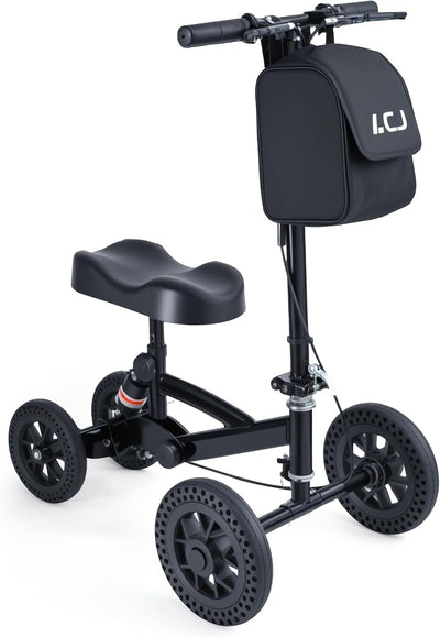 LCJ Knee Scooter Knee Walker for Adults for Foot Surgery All Terrain Leg Scooter Broken Ankle Scooter for Injured