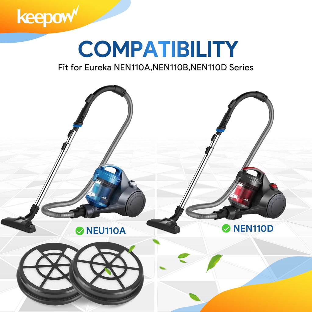 KEEPOW Vacuum Filter Compatible with Eureka Whirlwind Bagless Canister
