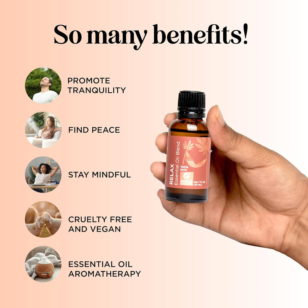 Relaxing Essential Oil Blend for Diffuser - Aromatherapy Blend of Essential Oils for Diffusers for Home and Travel