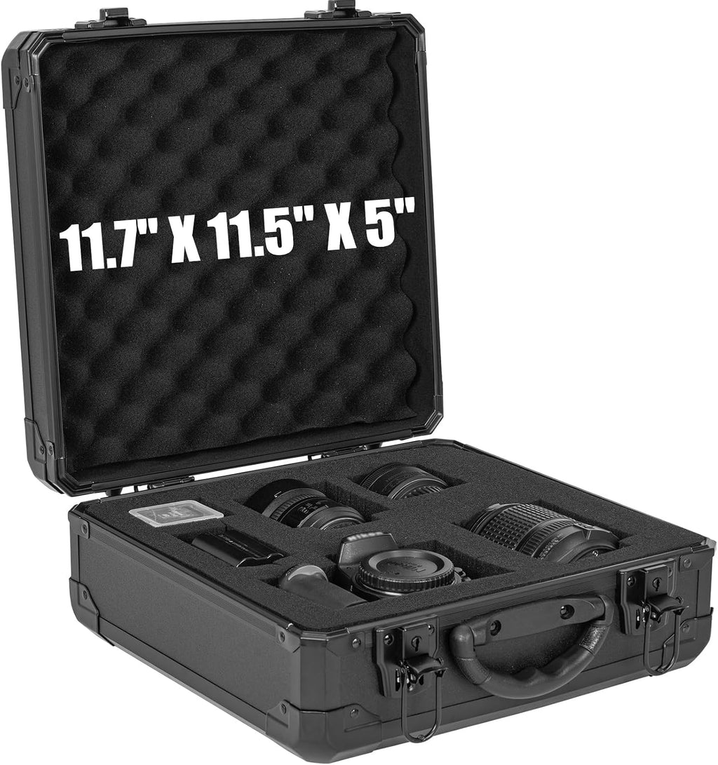 Protective Hard Case Shockproof Water-resistant with Customized DIY Foam Insert fit for Camera, tools, etc, 12.2 X
