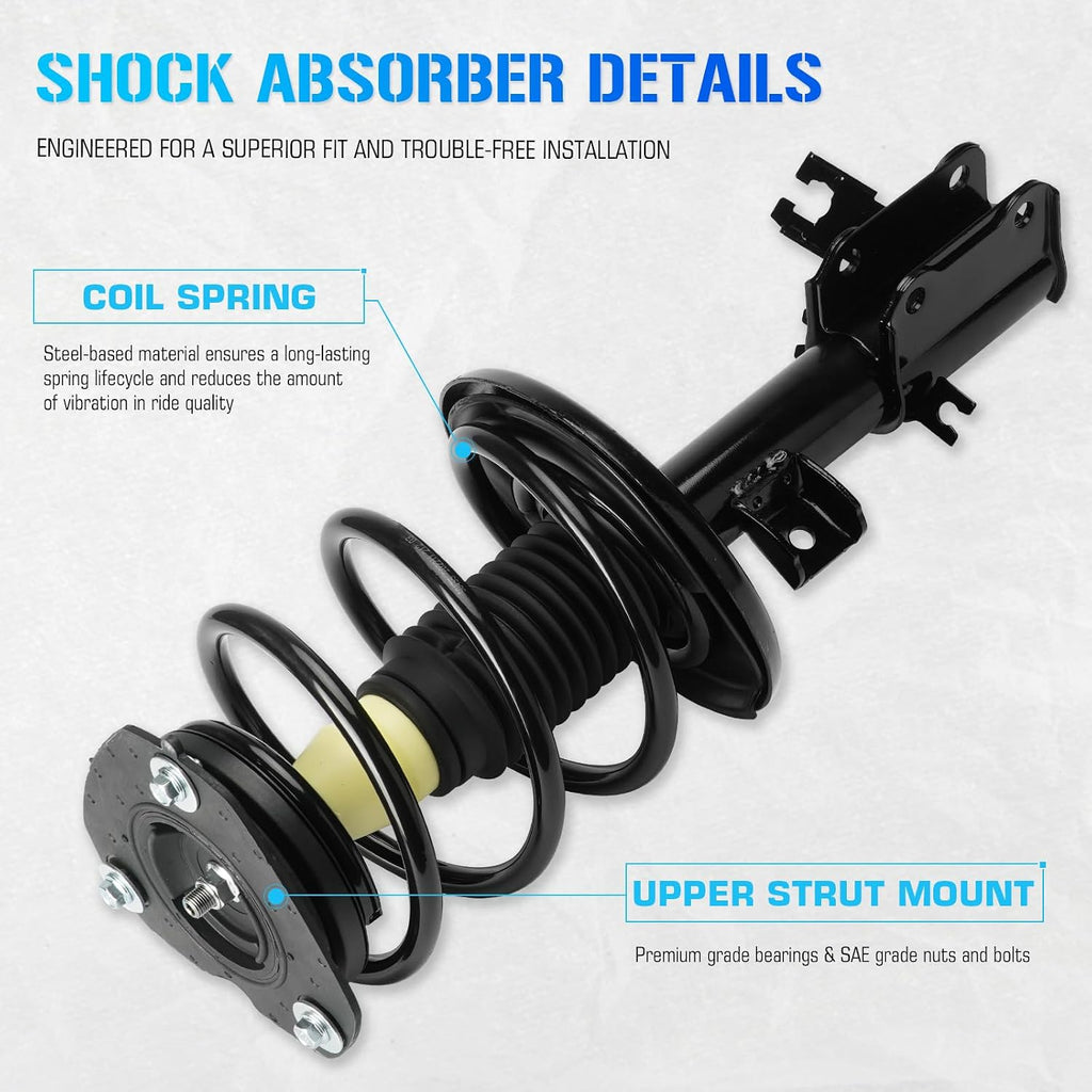 ILONPA 2PCS Front Struts Shocks for 2007-2013 Nissan Altima (Exc. Hybrid)