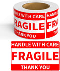 3" x 5" Handle with Care Fragile Stickers for Shipping and Moving - 1 Roll