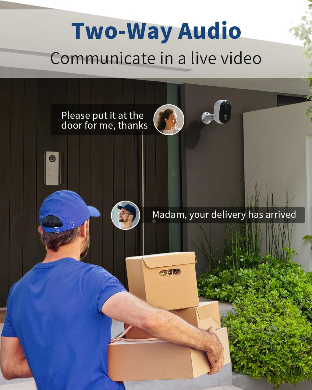 Security Cameras Wireless Outdoor, Battery Powered 2k Color Night Vision, AI Motion Detection Spotlight Siren, IP66
