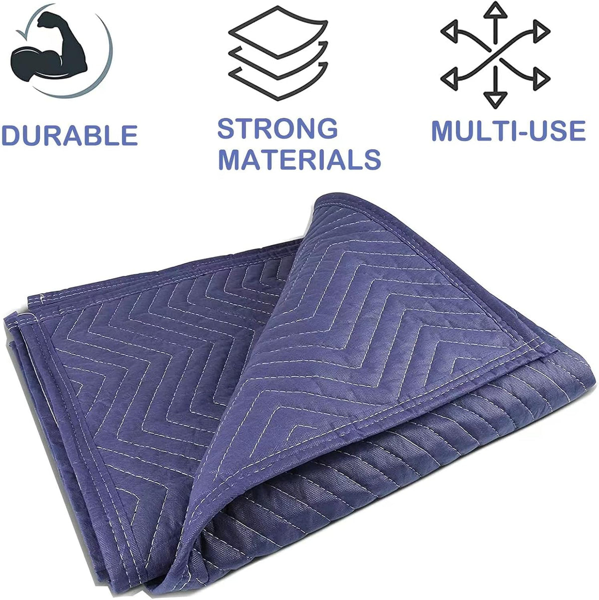 2 Moving Blankets 40"x 72" Heavy Duty Packing Blankets for Moving Shipping Thick Furniture Wrapping for Moving
