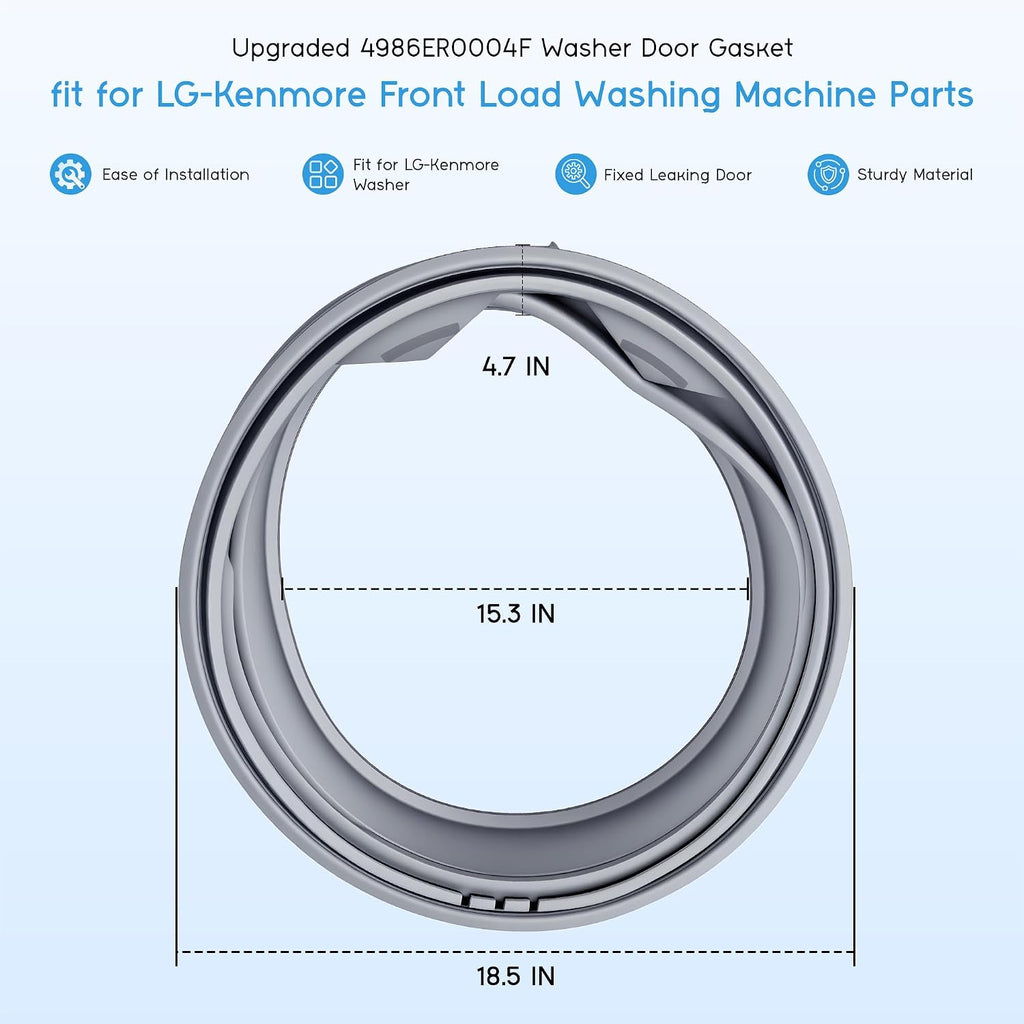 Washer Door Gasket fit for LG WM2250CW WM2140CW WM2101HW WM2077CW WM2050CW