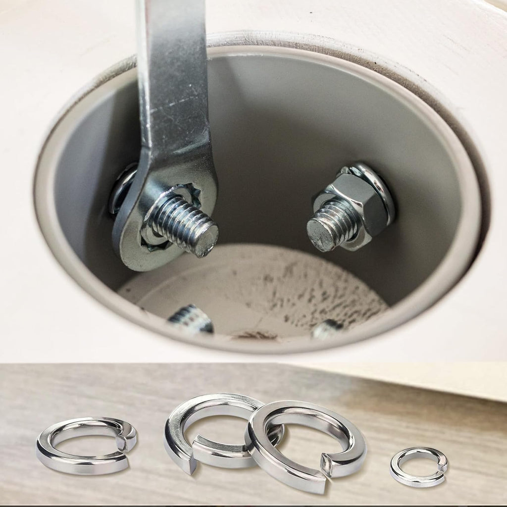 SAE Split Spring Lock Washer Assortment Kit #4-1/2 304 SS 910Pcs
