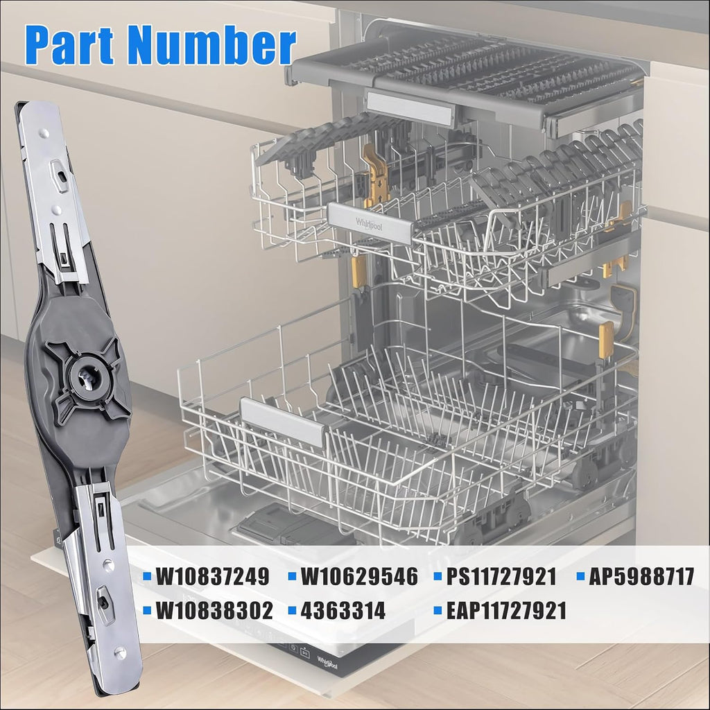 Anti-leaking W10837249 Dishwasher Lower Spray Arm for Whirlpool Dishwasher | Dishwasher Lower Wash Arm Fits for