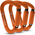 Auto Locking Rock Climbing Carabiner Clips, UIAA Certified Professional 25KN (5620 lbs) Heavy Duty Caribeaners for