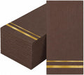 100-Count 3-Ply Disposable Napkins - Brown Paper Dinner Napkins