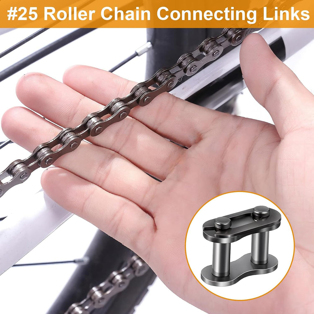 PAGOW 30pcs 25 Chain Master Link Roller, Master Connector Link