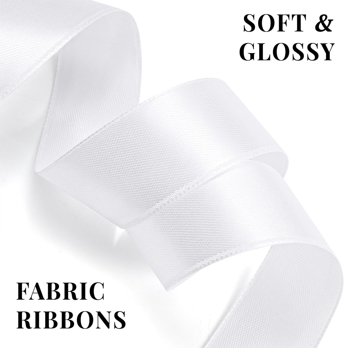White Satin Ribbon 1 Inch x 100 Yards