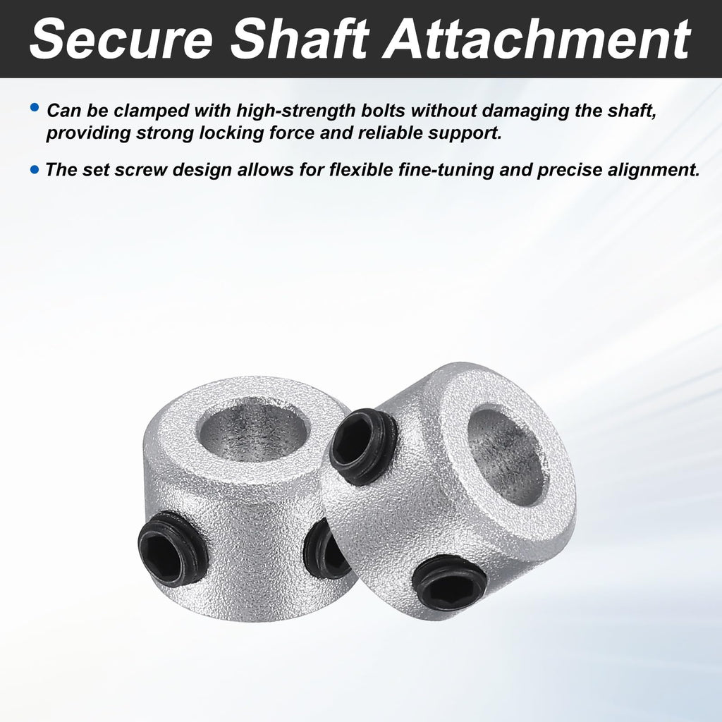 MECCANIXITY 10Pack Shaft Collar 5mm Bore 8mm Thick 11mm OD Silver