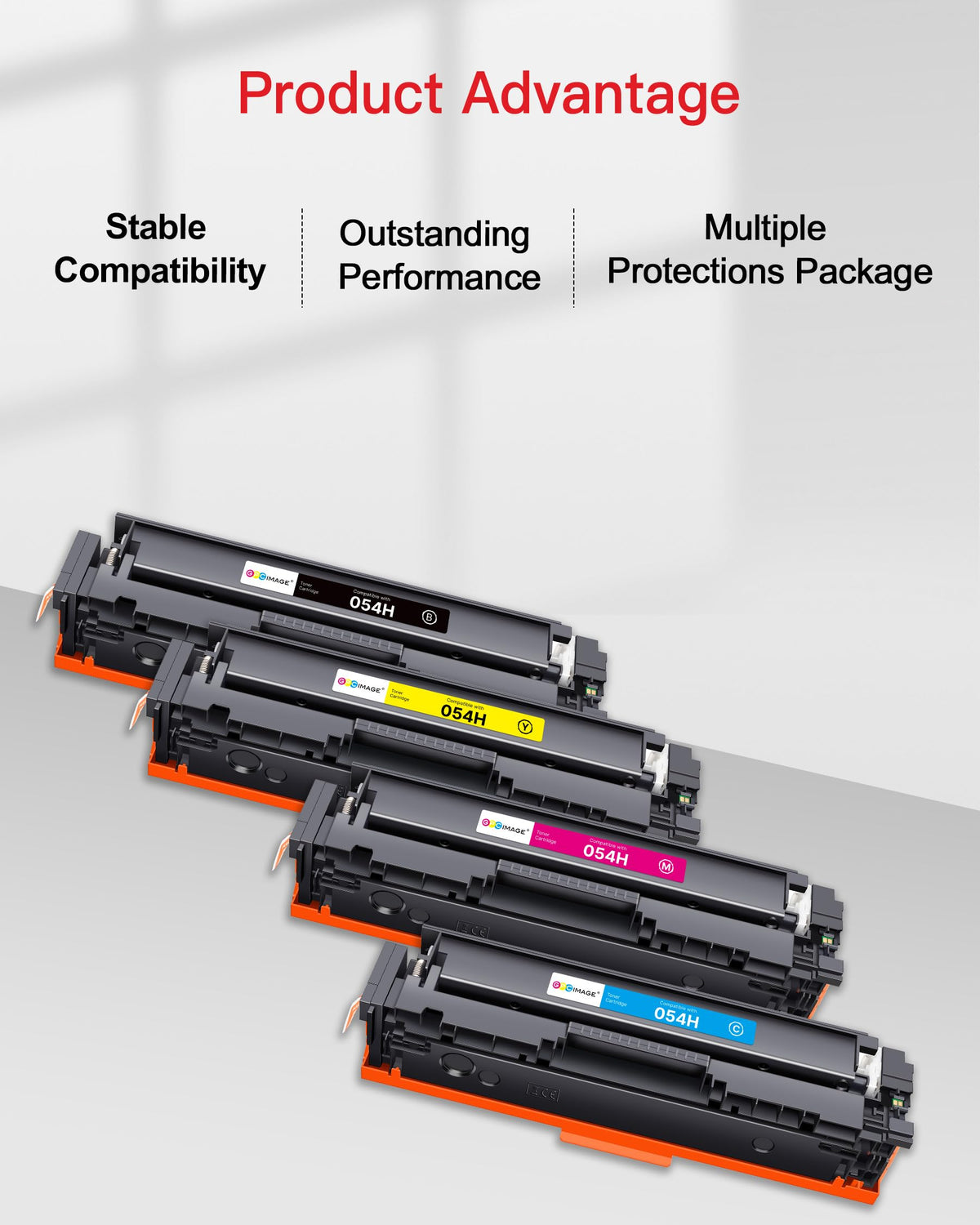 054H 054 Toner Replacement for Canon 054H 054 Toner Cartridge Set 4 Pack