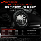 A-Premium 10.12 inch (257mm) Front Vented Brake Rotors and Ceramic Pads Kit