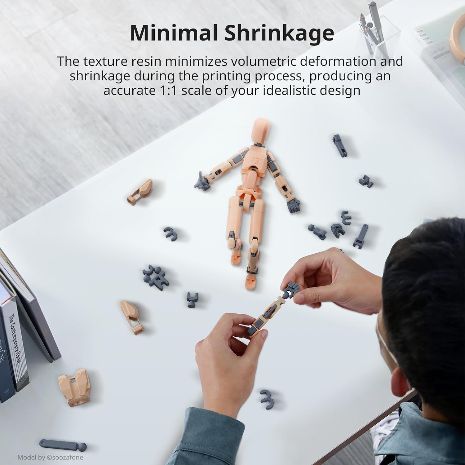 14K 3D Printer Resin, Superior Precision Texture Resin, Model Matte Finish, Lower-Odor, Upgraded Toughness 3D