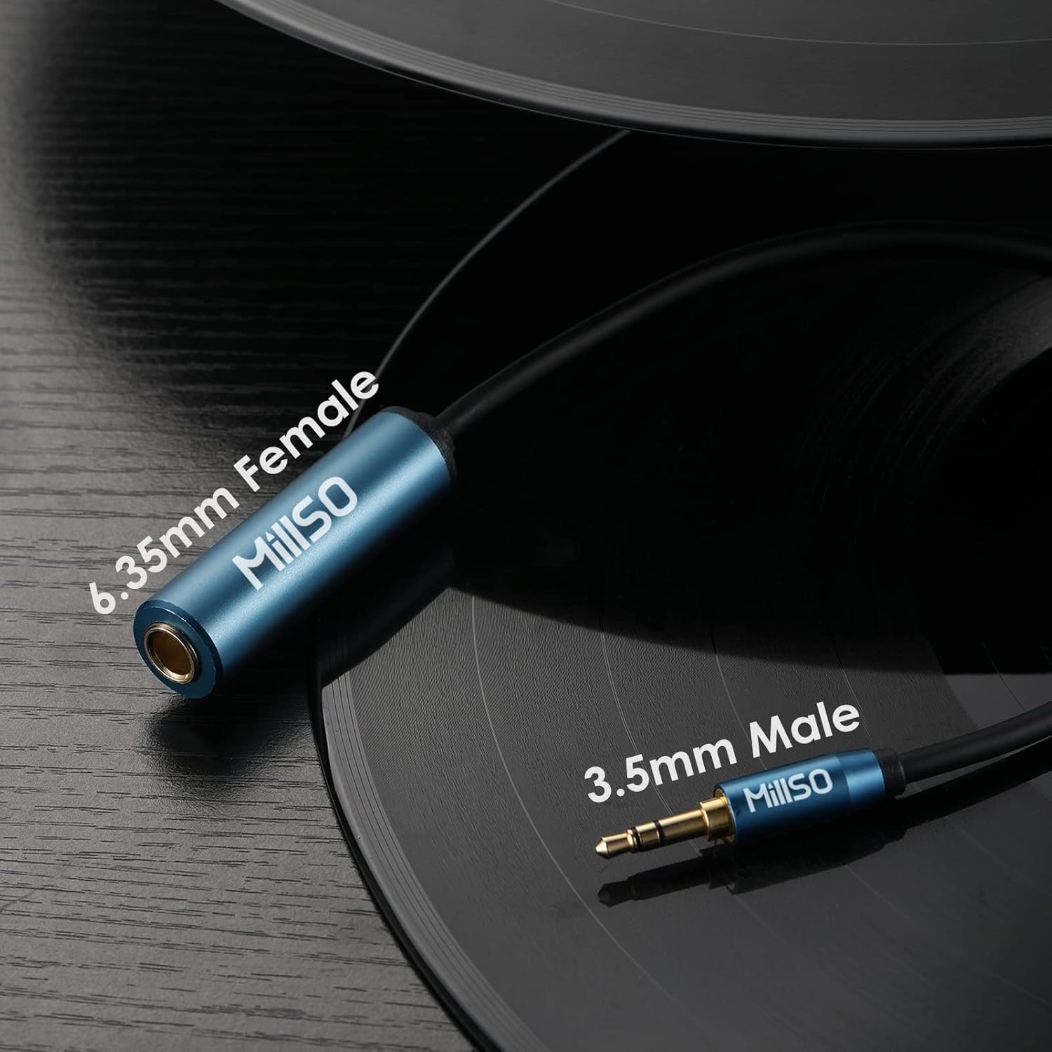 1/4 to 3.5mm Headphone Adapter, TRS 6.35mm Female to 3.5mm Male 1/8 to 1/4 Stereo Audio Adapter for Amplifiers