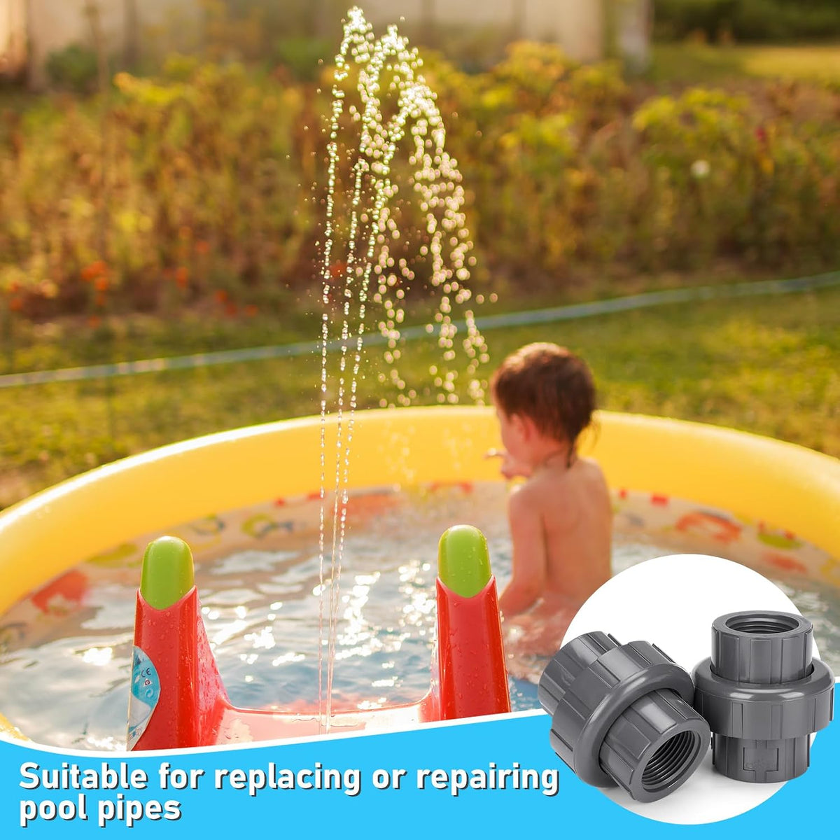 Pangda 2 Pack 1 Inch PVC Union Pipe Compatible with 898 Series