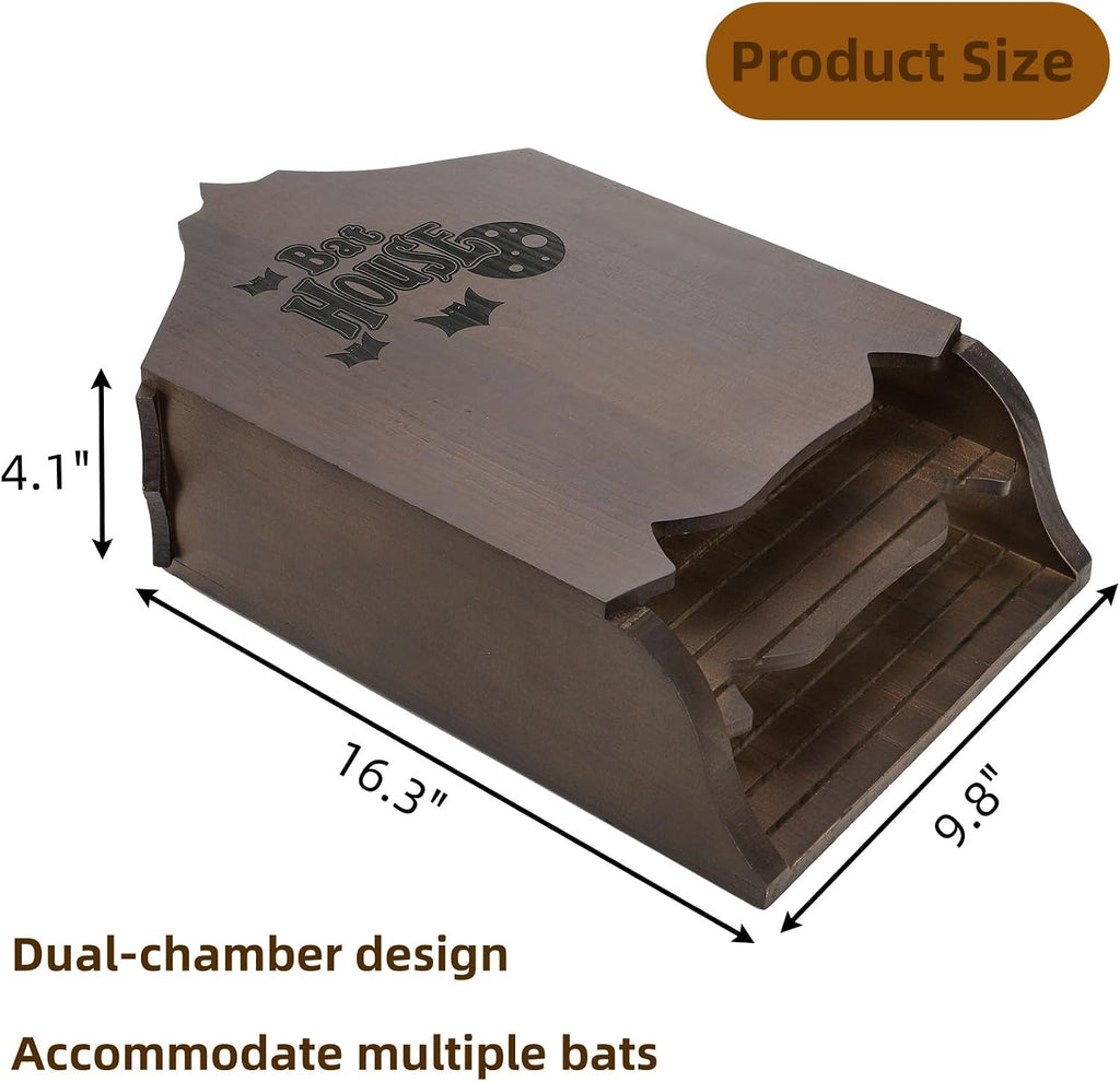 Bat House for Outdoors, Large Cedar Wood Bat Shelter with Mounting Kit, Weatherproof Garden & Backyard Habitat
