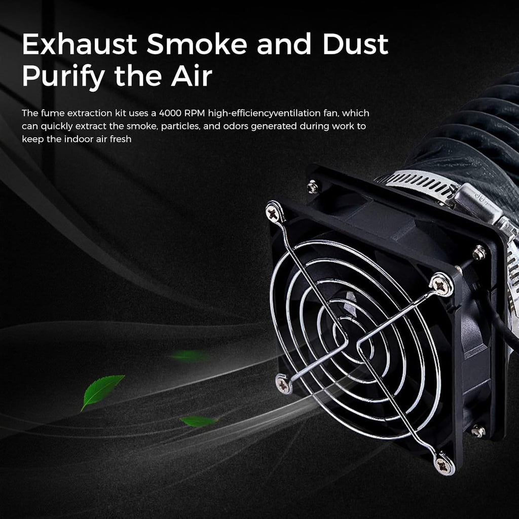 Official Fume Extraction Kit, 4000 RPM High-Efficiency Ventilation Fan, Original Accessories, Exhaust Smoke and Dust