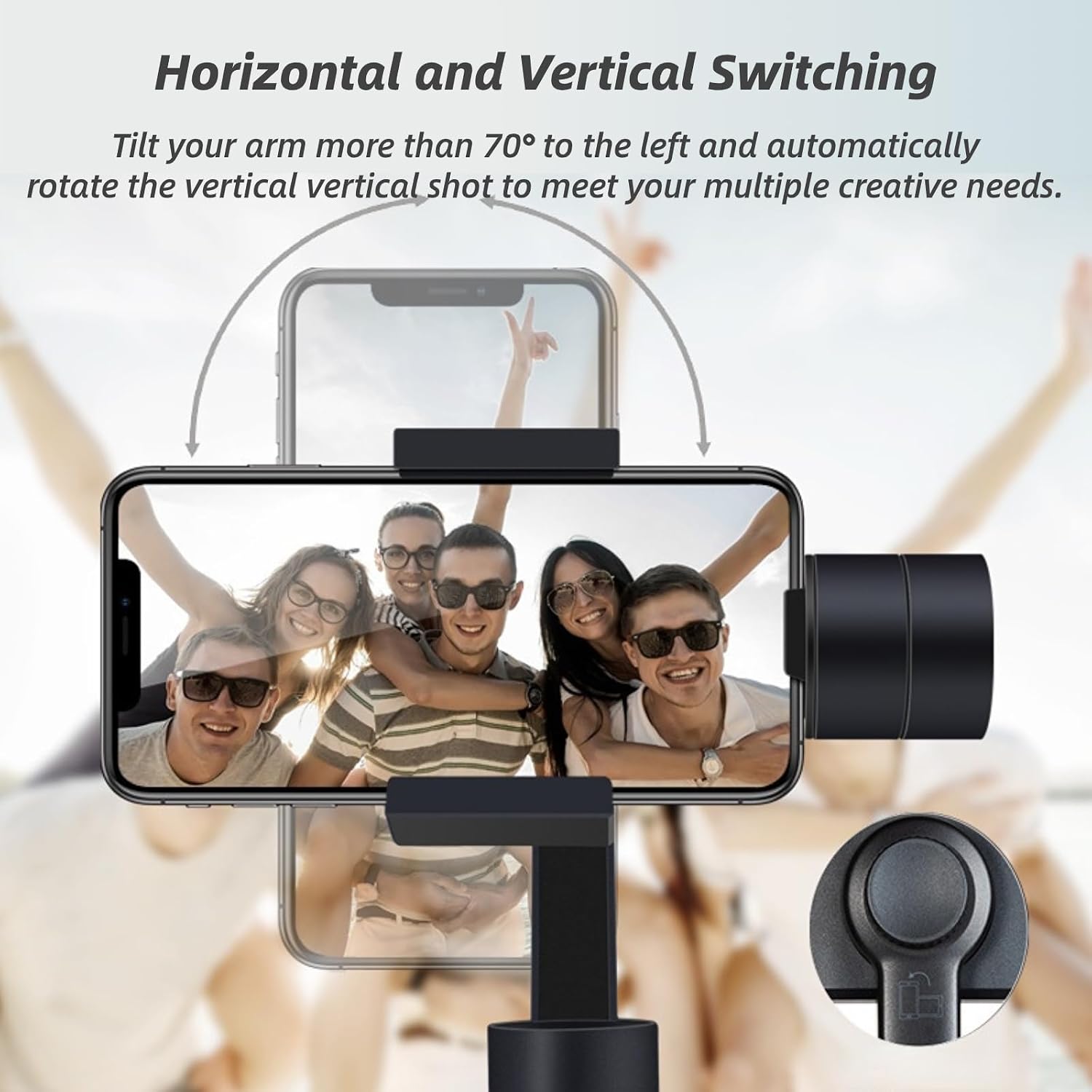 3 Axis Handheld Gimbal Stabilizer for Smartphone, S5 Foldable Phone Video Stabilizer with Face Tracking, Anti-Shake