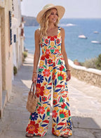 Women's Loose Overalls Jumpsuits One Piece Sleeveless Rompers