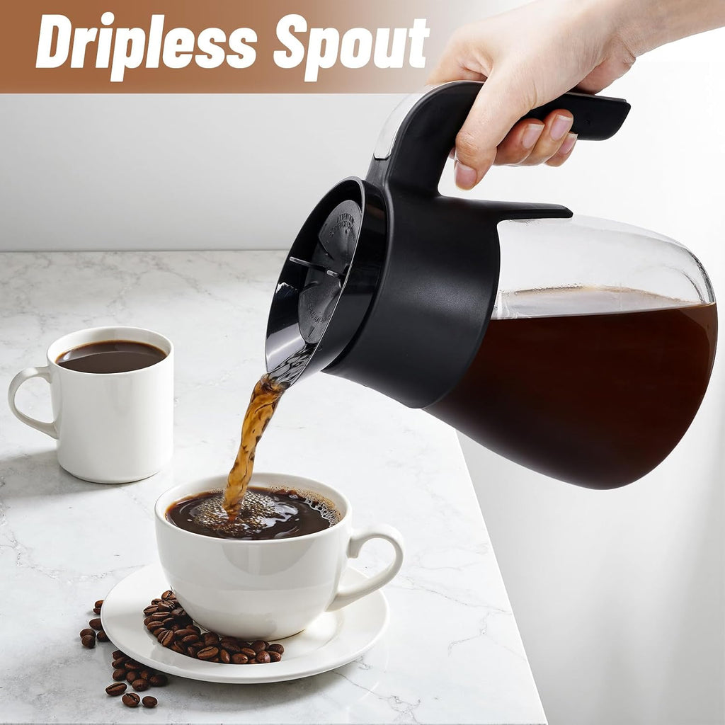 10 Cup Coffee Pot Replacement for Ninja Coffee Maker CM401 CM371 CP301 CM300 CM400 CF091, Glass Carafe Replacement