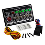 PKSABB Ignition Switch Panel Kit Engine Start 6 Switch Racing Car Ignition Switch Panel