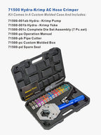 AMZCNC 71500 Hydraulic A/C Hose Crimper Kit with Snap-On Dies