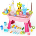 2026 Upgraded Water Table for Toddlers 1-3 - Outdoor Toys for Kids Ages 4-8 with Pump, Summer Outside Sensory