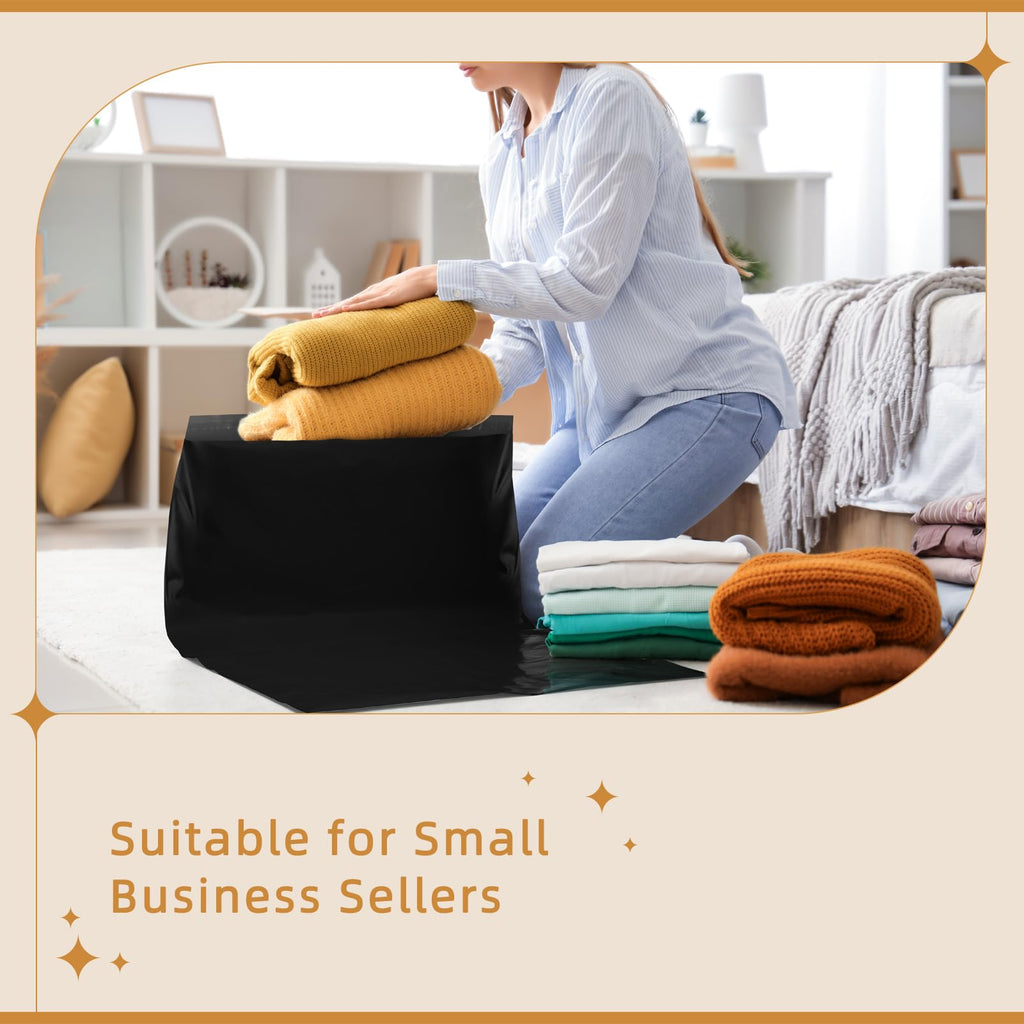 Extra Large Poly Mailers 24x36" 500Pcs, XXL Jumbo Shipping Bags,Black