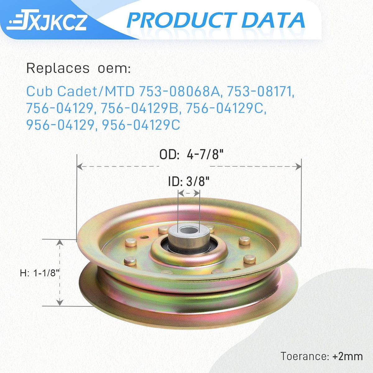 50 Inch Mower Deck Rebuild Kit for Cub Cadet RZT50 RZT-50 ZT-50 LT1050 Mower Includes 3 Spindles 618-04126 918-04125 3 Blades 742-04053 3 Idler 753-0817 1 Belt 754-04044 4 Wheel 753-04856
