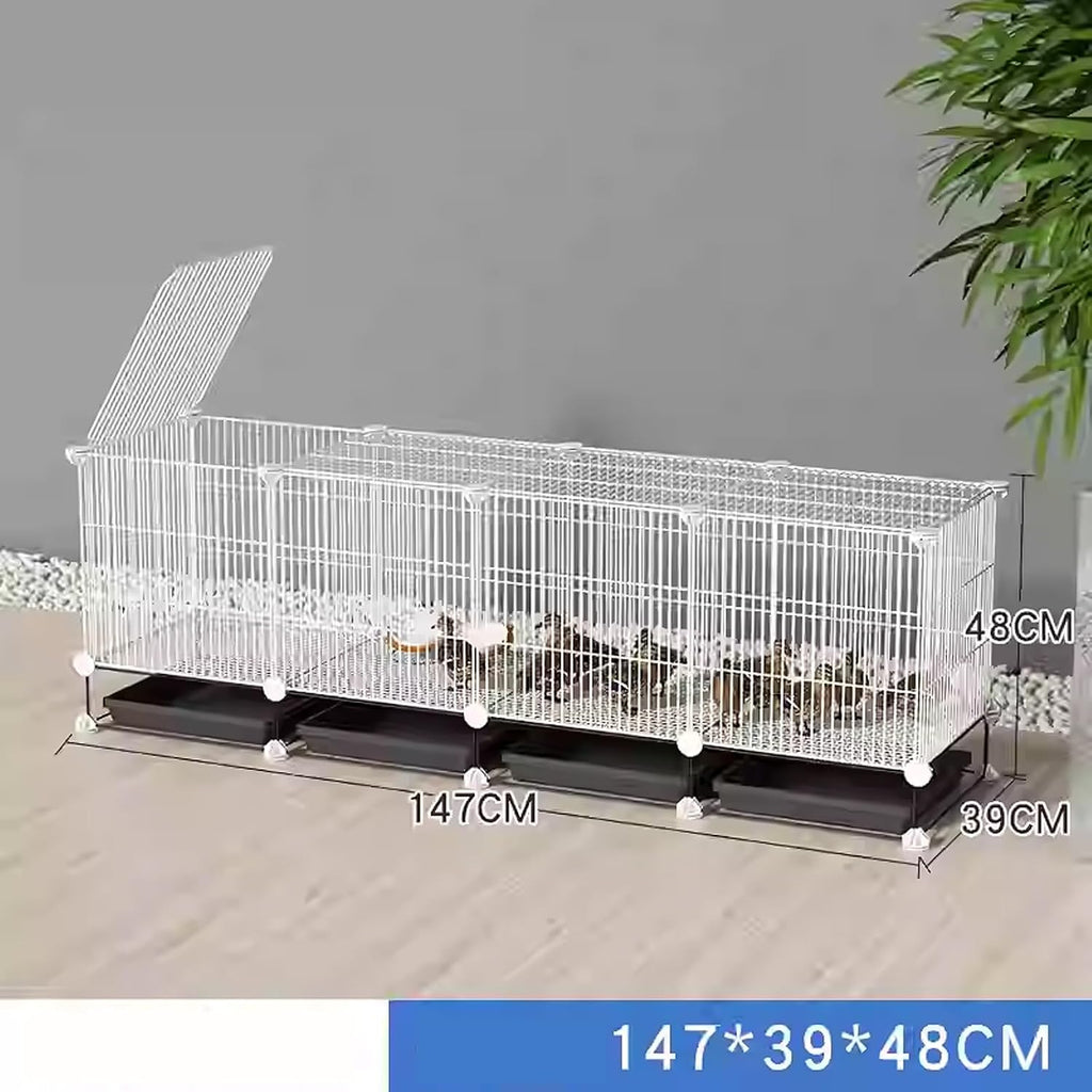 Metal Chicken Coops Removable Chicken Cage Encrypted Gap 1.3cm Small Animals House Duck Cat Playpen Rabbit Hutch for