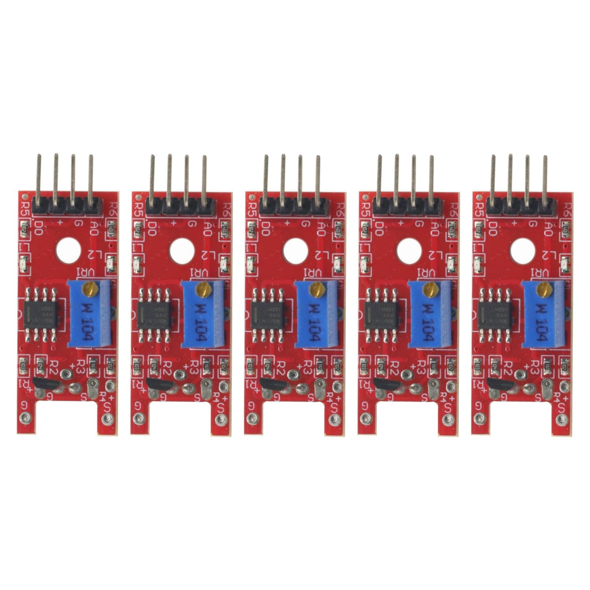 5PCS Linear Hall Effect Sensor Module Speed Counting Magnetic Switch for Arduino DIY Projects