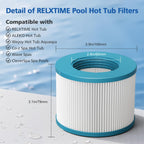 RELXTIME Inflatable Hot Tub Filter Replacement for All RELXTIME ALEKO Wejoy
