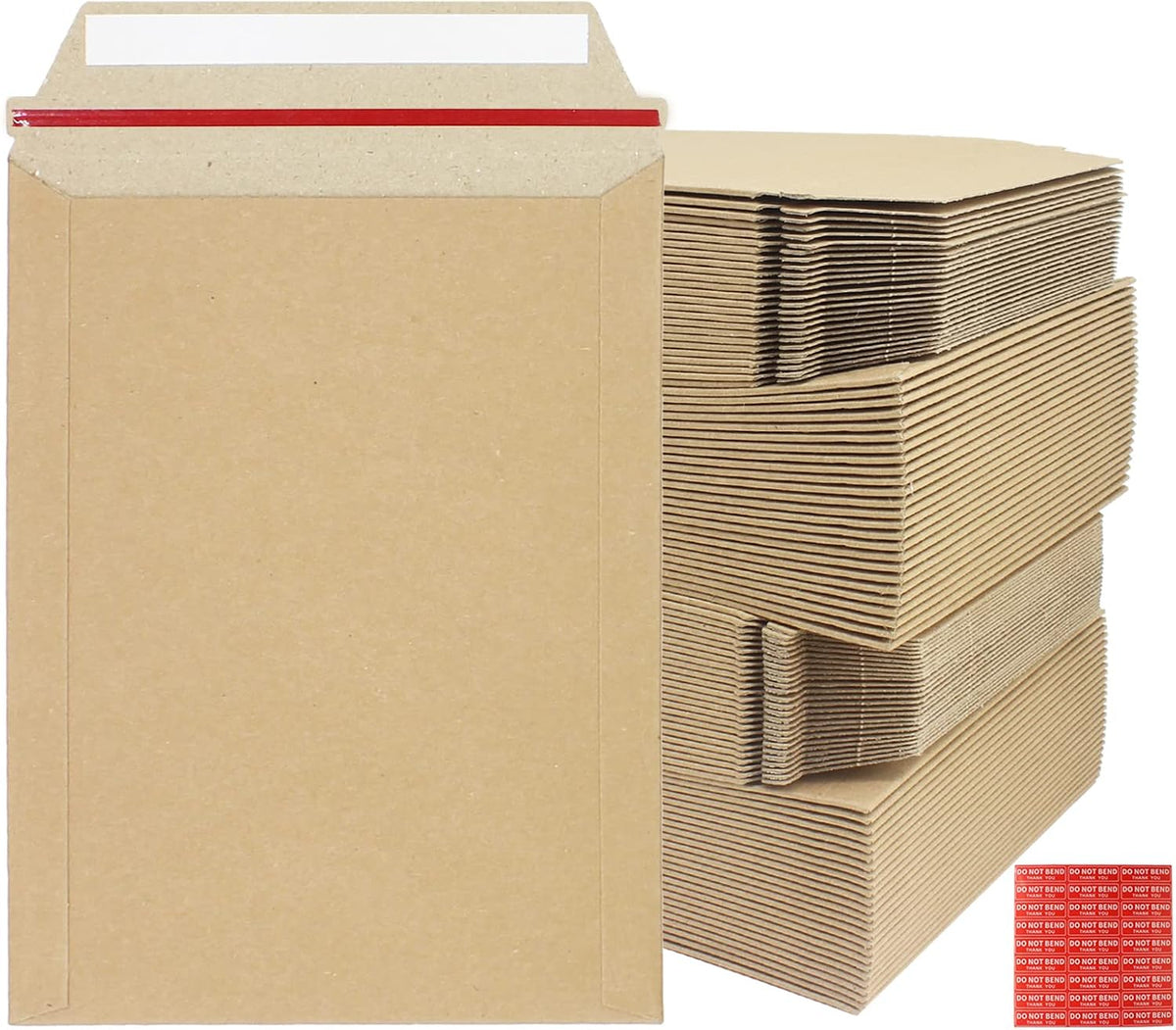 100 Pack 6"X8" Kraft Rigid Mailers Cardboard Envelopes Mailers