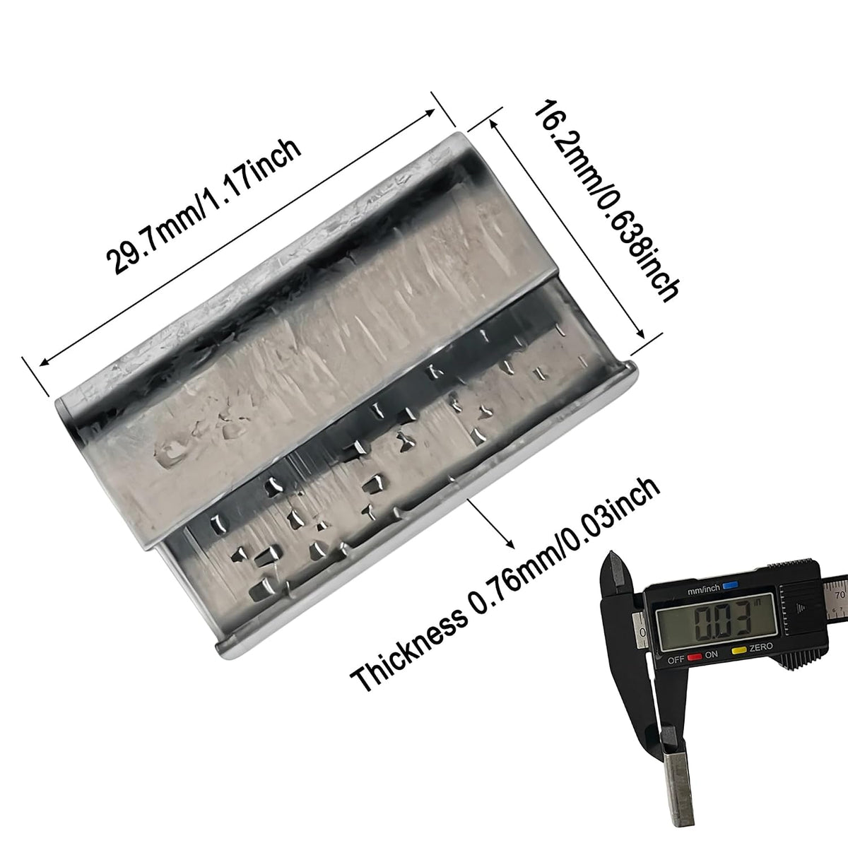 Open Serrated Strapping Seals for 5/8" Strap Width Polyester Poly Polypropylene Strap,Metal Clips for Firmly Securing