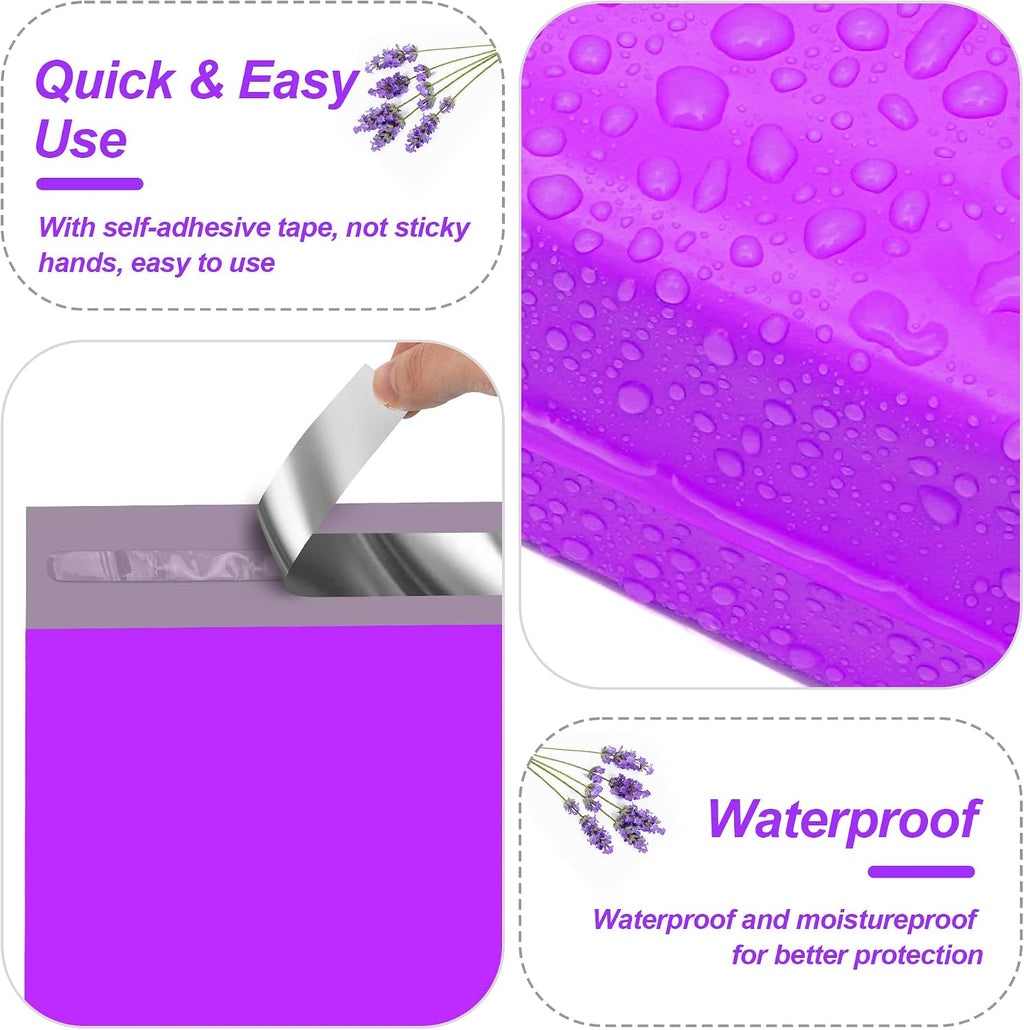 Thank You Poly Mailers 10x13 Inch, 100 PCS, Purple