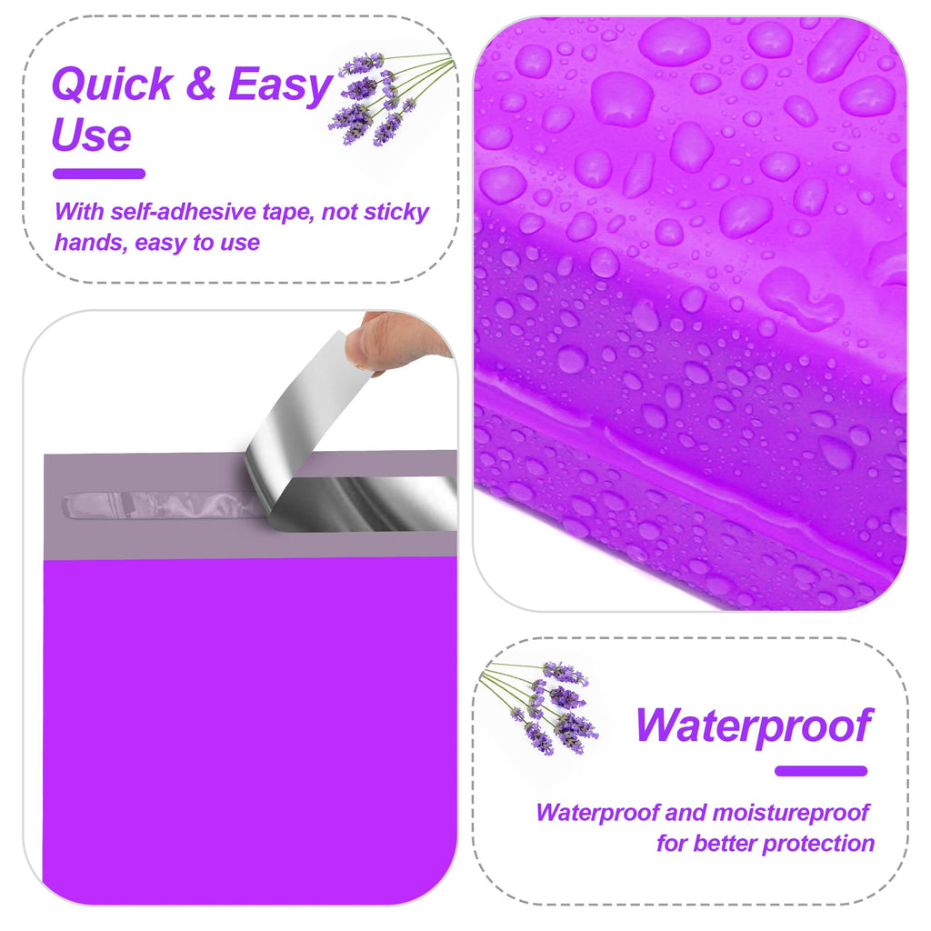 Thank You Poly Mailers 12x15.5 Inch, 50 PCS, Purple