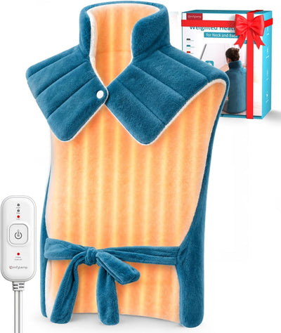 Heating Pad for Back Neck Shoulders, Weighted Electric Heated Pad
