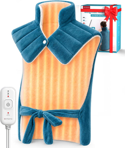Heating Pad for Back Neck Shoulders, Weighted Electric Heated Pad