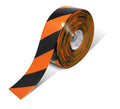 3 in Chevron Floor Marking Tape, 100 ft Roll, Orange with Black