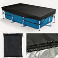 10 x 6Ft Rectangular Pool Cover for Above Ground Pool, Heavy-Duty Waterproof Dustproof Solar Cover, Winter Pool