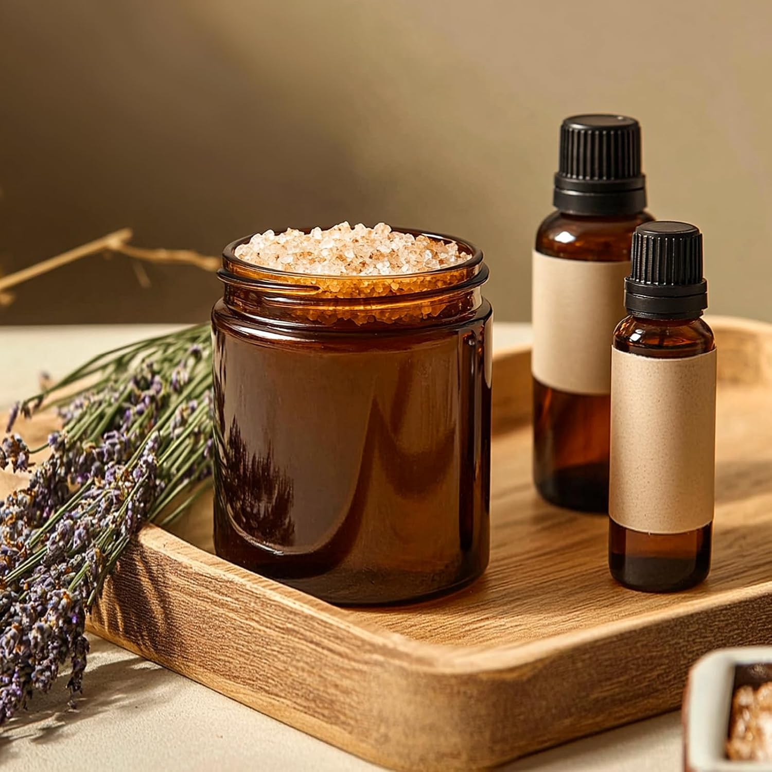 8oz Glass Candle Jars with Metal Lids, 30PCS Amber Candle Container | 8 oz Amber Candle Jars for Candle Making