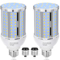 60W LED Corn Light Bulb(2 Pack),(600 Watt Equivalent) Fanless E26/E39 Medium/Large Mogul Base LED Cob Lamp 5000K