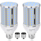 60W LED Corn Light Bulb(2 Pack),(600 Watt Equivalent) Fanless E26/E39 Medium/Large Mogul Base LED Cob Lamp 5000K