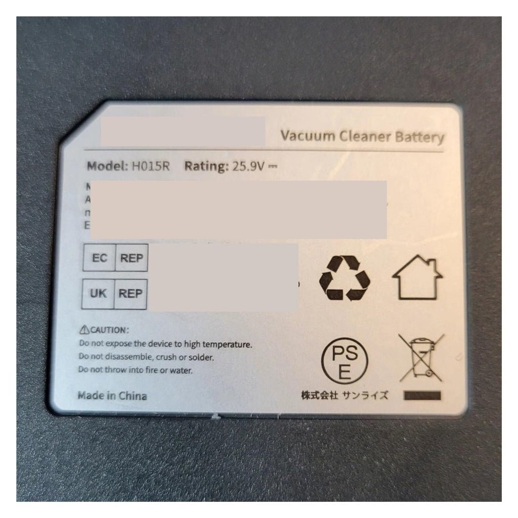 Model: H015R Battery 25.9V, Compatible For Laresar 3 Elite 2 Vacuum Cleaner Accessories