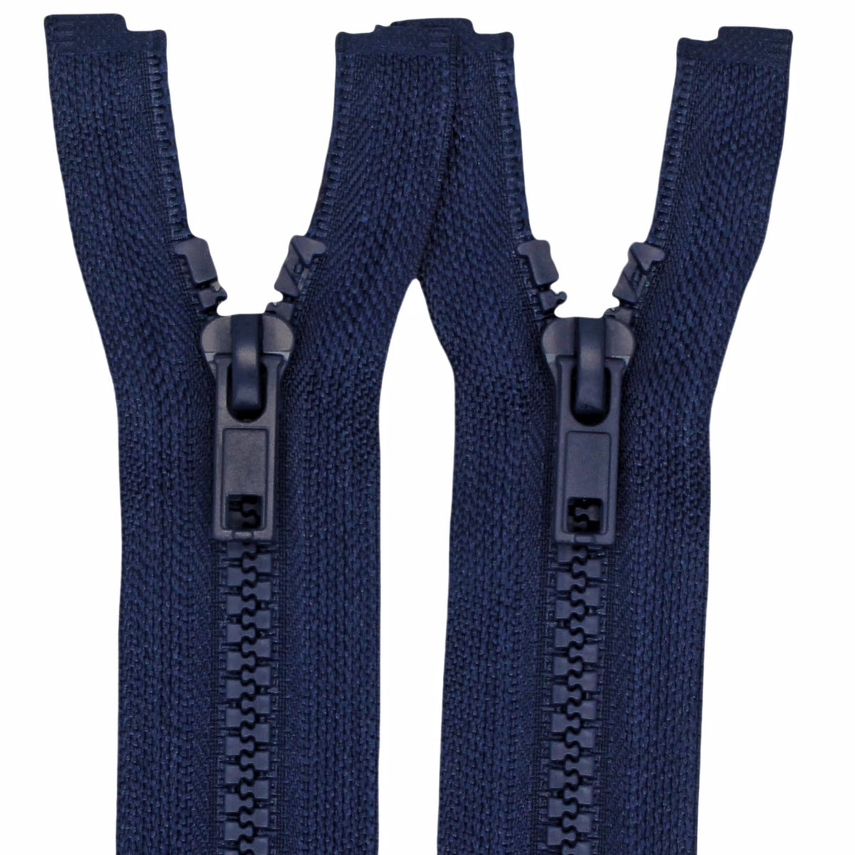 2PCS #5 22 Inch Separating Jacket Zippers for Sewing (Navy Blue)