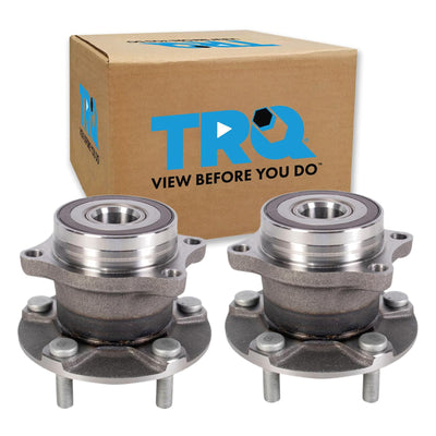 TRQ 2 Piece Rear Wheel Bearing & Hub Assembly Set