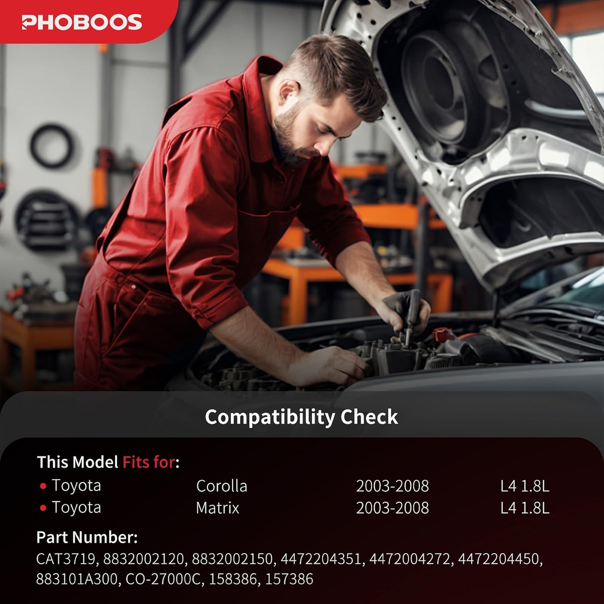 PHOBOOS A/C Compressor with Clutch Compatible with Toyota