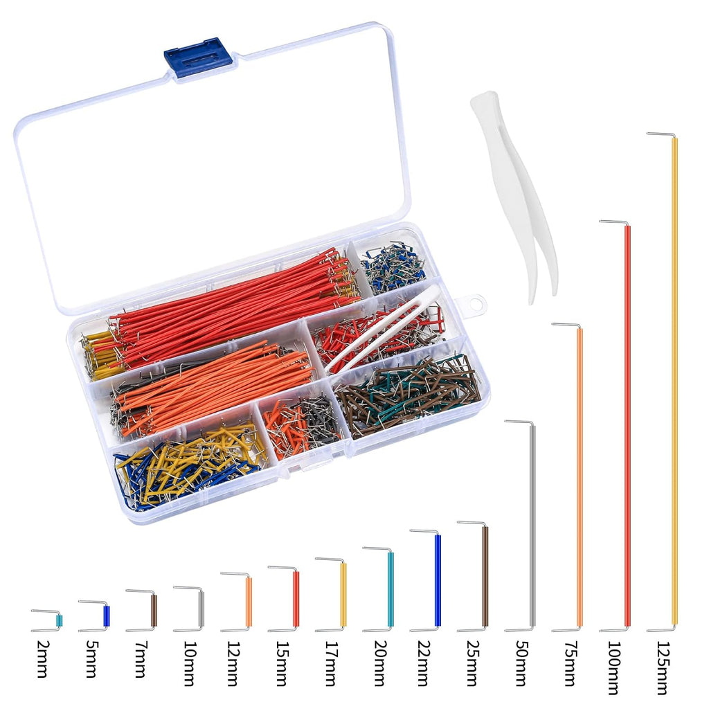 2-125 mm Breadboard Jumper Wire Kits, PCB Circuit Boards Jumper Wire Cables Assortment Kits with 14 Different